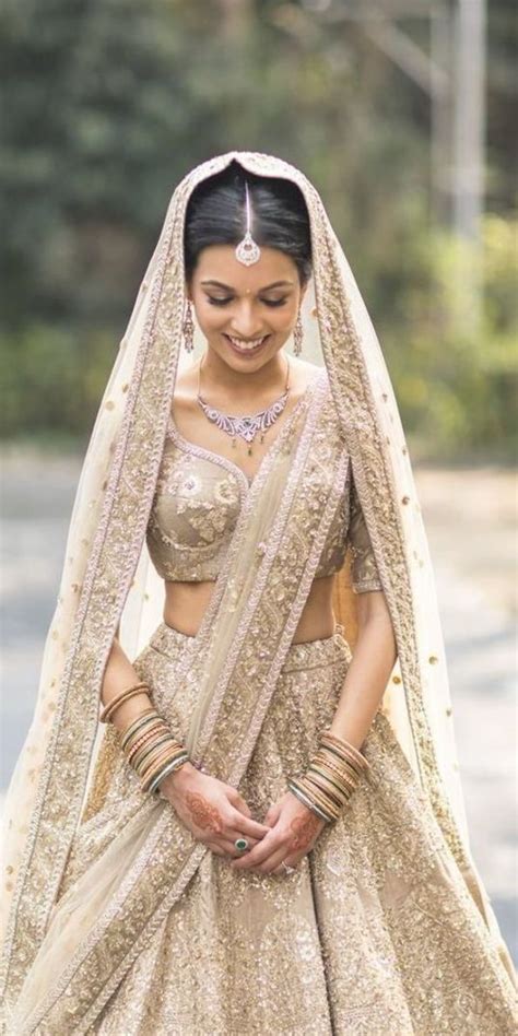 Indian Wedding Dresses A Line Skirt Separates Two Piece Cappuccino