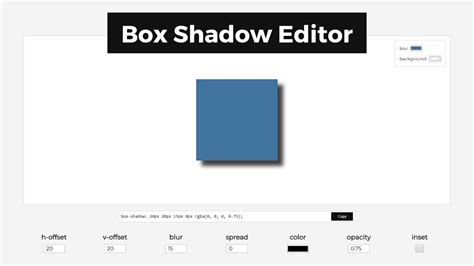 Css Box Shadow Editor Youtube