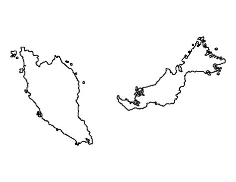 Printable Outline Map Of Malaysia Maps Of The World