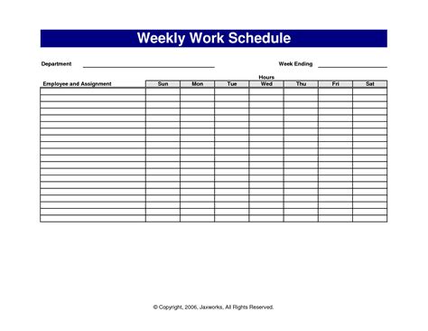 Free Blank Monthly Employee Schedule Bing