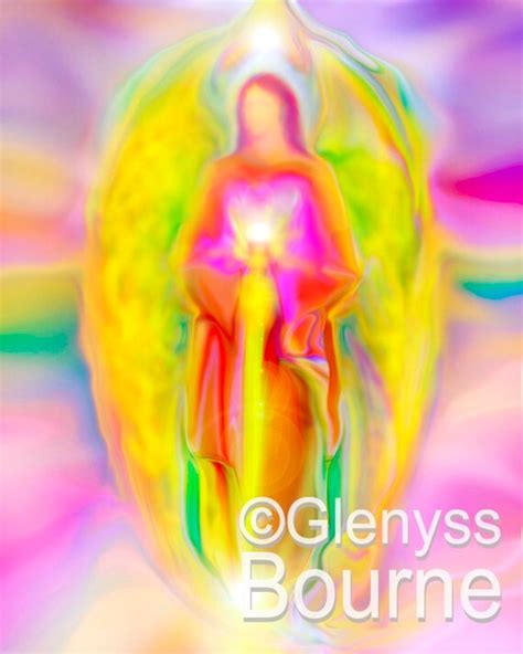 Set Of ARCHANGEL Angelic Energy Paintings X Inches Signed Giclee Prints By Glenyss Bourne