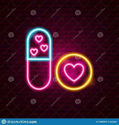 Sex Pills Neon Sign Stock Vector Illustration Of Control 139085637