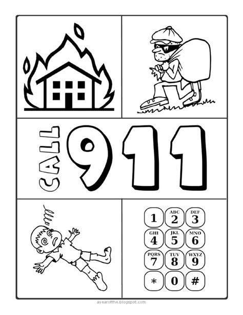 Printable 911 Coloring Page Printable World Holiday