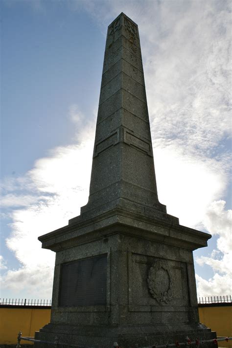 Penzance War Memorial With The British Army In Flanders And France