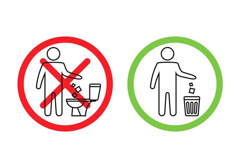 Do Not Litter In The Toilet Toilet No Trash Keeping The Clean Please