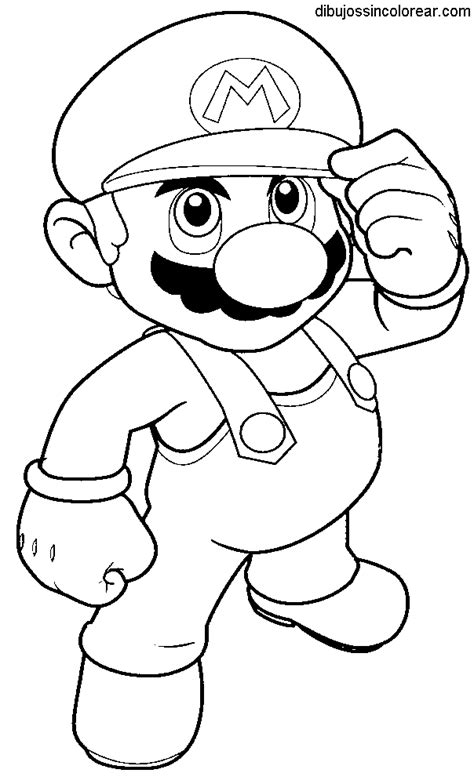 Dibujos Sin Colorear Dibujos De Mario Bros Para Colorear
