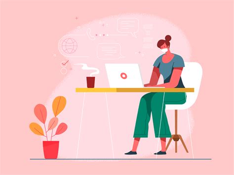Work From Home Illustration Uplabs