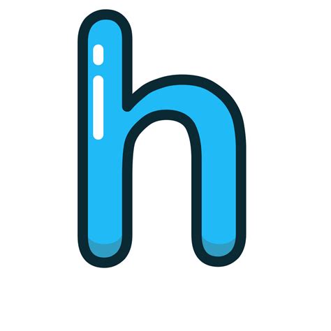 Blue H Letter Lowercase Icon Free Download