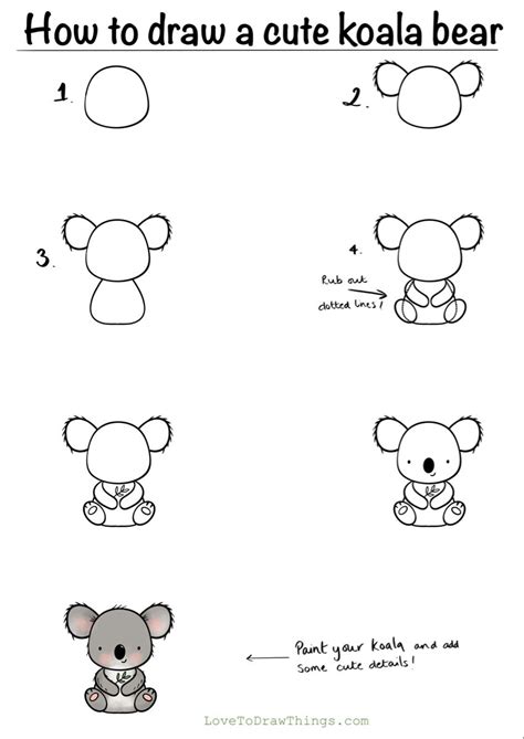 How To Draw A Koala Step By Step Easy At Drawing Tutorials