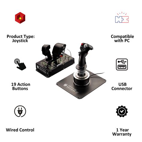 Buy Thrustmaster Hotas Warthog PC Joystick For PC 19 Action Buttons