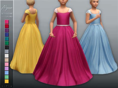 The Sims Resource Alyssa Gown Child