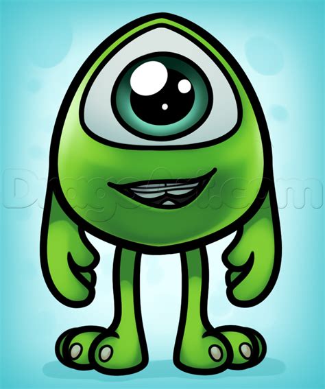 Our drawing guides based on popular characters from movies, television cartoons. How To Draw Baby Mike Wazowski by Dawn | Drawing cartoon ...