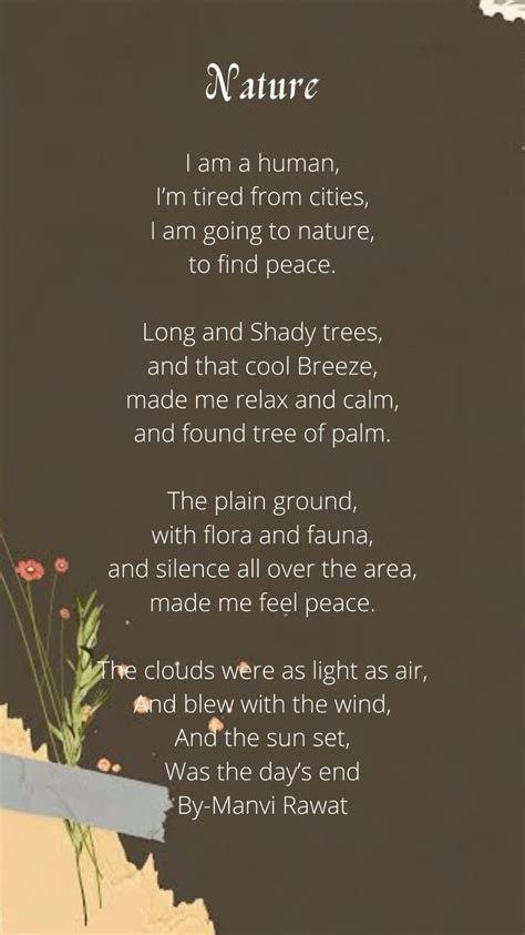 Nature In 2023 Short Poems About Nature Poem About Nature Beauty