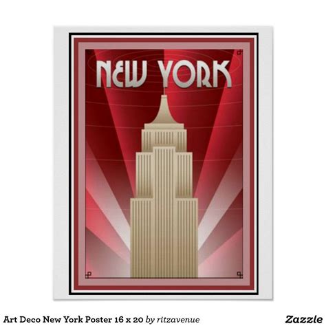 Art Deco New York Poster 16 X 20 1430 Art Deco New York New York Art