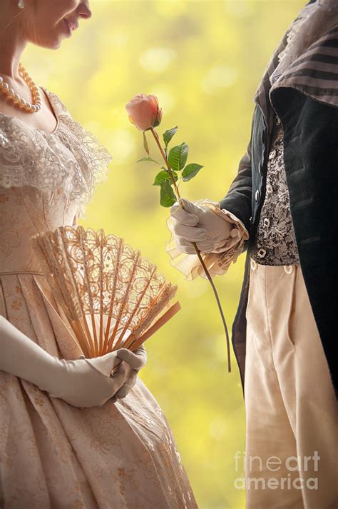Romantic Historical Couple With Rose Photograph By Lee Avison Fine