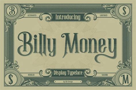23 Money Fonts For Financial Designs Banknotes Currency