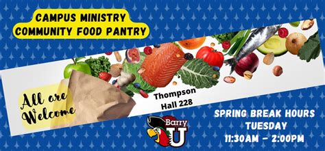 Barry University News Barry Community Food Pantry Spring Break Hours