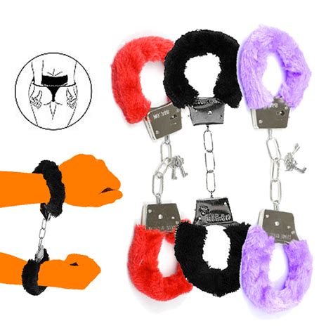 Plush Furry Flurry Restraints Handcuffs Soft Steel Cuffs Stag Hen Party Night Fancy Dress With