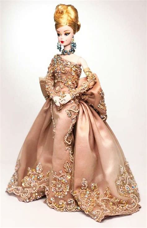 Silkstone Pink Fashion Gold Cocktail Dress Glamour Dolls