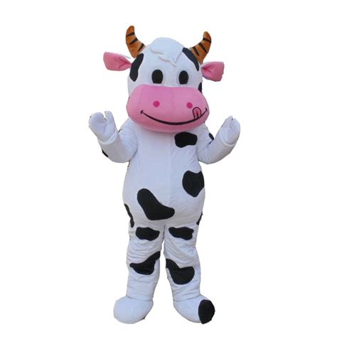 Buy Halloween Dairy Cow Mascot Costume Adult Top
