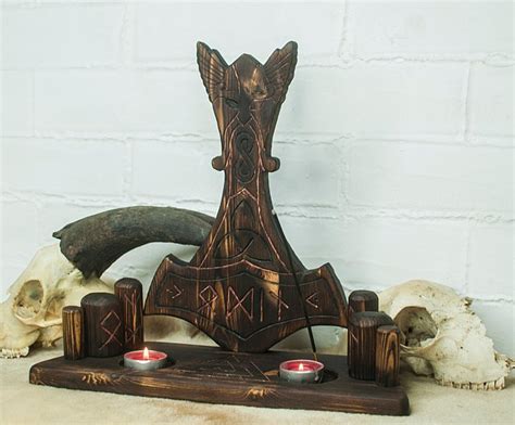 Norse Gods Viking Idol Altar Odin Alvadir Wotan