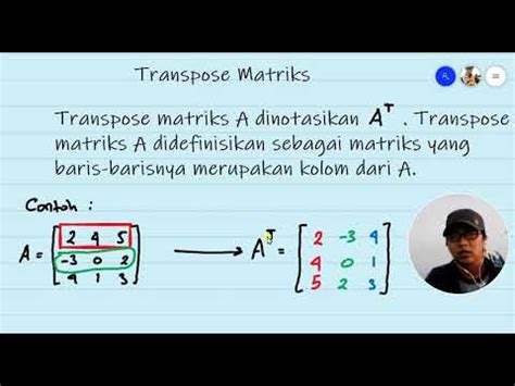 Transpose Matriks YouTube