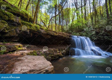 Lural Run Waterfalls In Tennessee Stock Photo Image Of Springtime