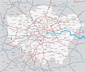 Map of Greater London districts and boroughs - Maproom