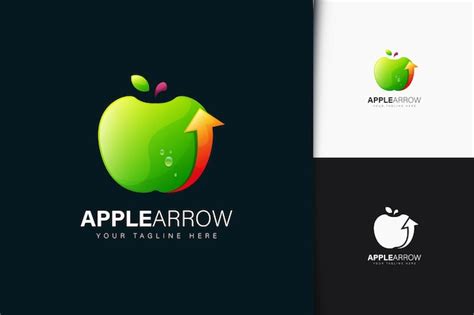 Premium Vector Apple Arrow Logo Design With Gradient