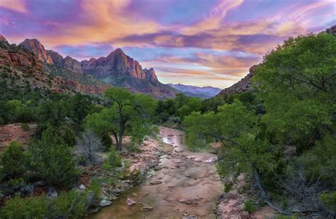 Americas Great Outdoors Another Perfect Sunset Over Zion National