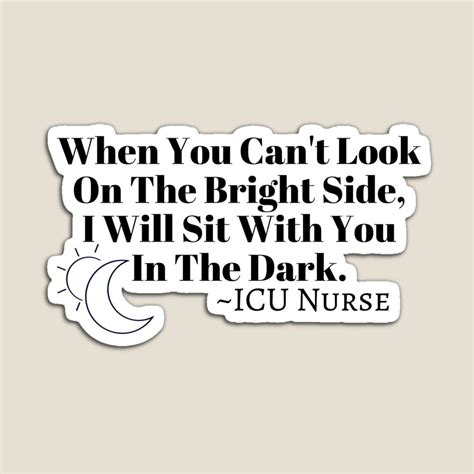 The Bright Side Icu Nurse Magnet By Designs4u2 Icu Nursing Dialysis