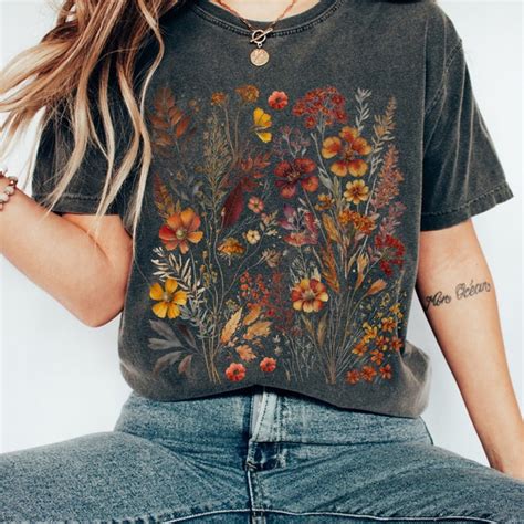 Wildflower Tshirt Comfort Colors Wild Flowers Shirt Floral Shirt