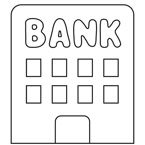 Bank To Color Coloring Page Free Printable Coloring Pages For Kids