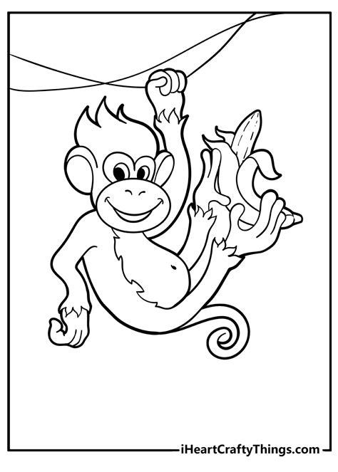 Monkey Colouring Pages Bestfreecoloringpages