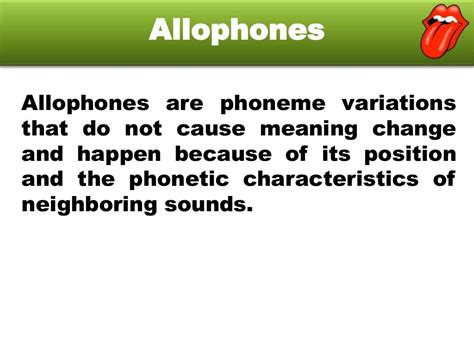 Phonemes And Consonant Allophones
