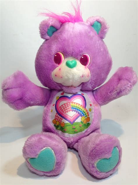 Share Care Bears Environmental Vintage Purple Plush 12 Satin Tummy