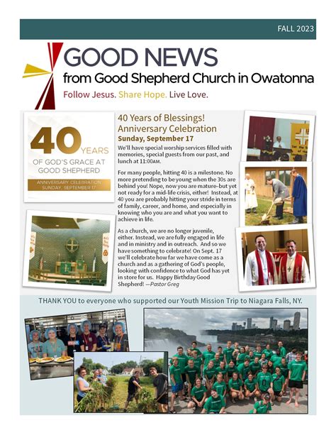 Fall 2023 Gso Newsletter Good Shepherd Church In Owatonna