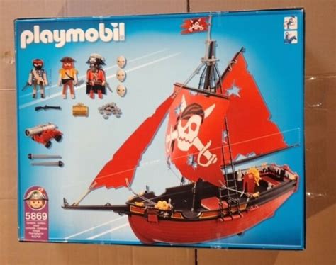 Playmobil Red Corsair Pirate Ship Retired For Sale Online Ebay
