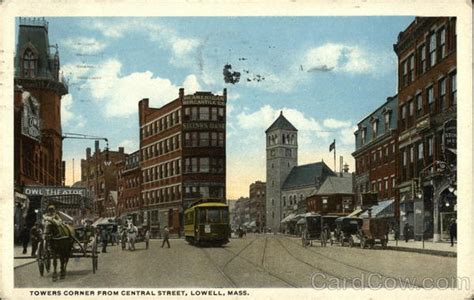 Towers Corner From Central Street Lowell Ma