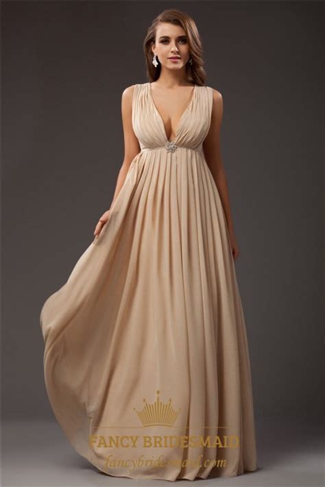 Sleeveless Floor Length Evening Dress With Empire Waist Niva Dress And Gown