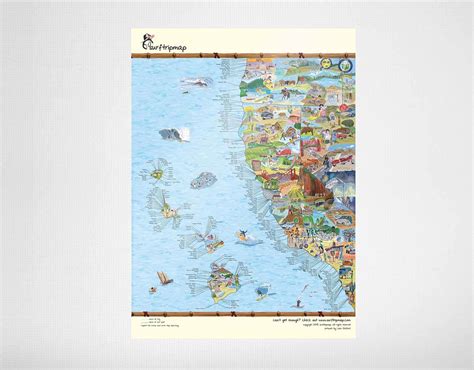 West Coast Usa Surftrip Map Poster Awesome Maps