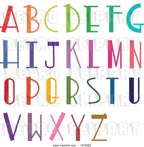 Vector Clip Art Of Retro Colorful Capital Alphabet Letters By Prawny