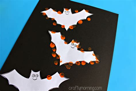 Fingerprint Bat Silhouette Craft For Kids Crafty Morning