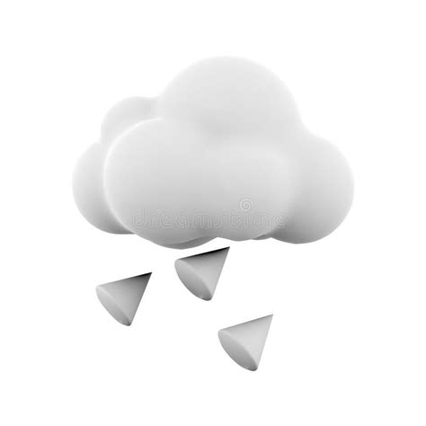 3d Rendering Hail Cloud Icon 3d Render Weather Cloud With Hail Icon