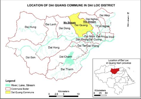 Locations Of Dai Loc District And Dai Quang Commune Quang Nam Download Scientific Diagram