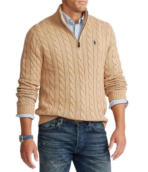 polo ralph lauren cable knit cotton quarter zip sweater dillard s quarter zip sweater ralph