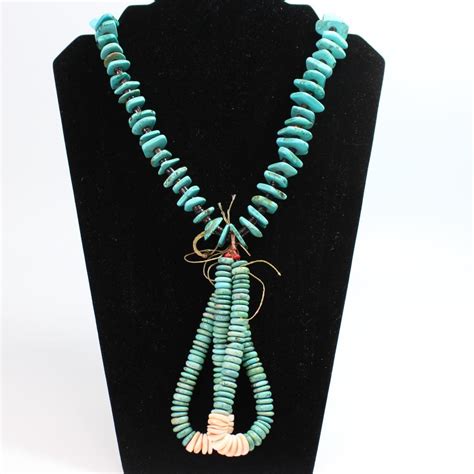 Turquoise And Shell Heishi Necklace With Jocla Property Room