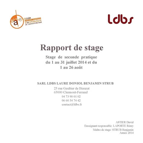 Calaméo Rapport De Stage Master