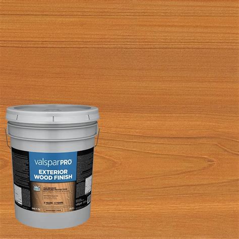 Im trying to get the smoothiest glossiest look but want a stain is easy to apply and shows the grain of the wood you will apply it about twice as often as a good. Valspar PRO Pre-Tinted Cedar Transparent Exterior Stain ...