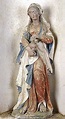 Magdalena,estàtua de pedra policromada s.XVII França Chemire en Charnie ...